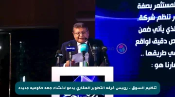 تنظيم السوق.. رئيس غرفة التطوير العقاري يدعو لإنشاء جهة حكومية جديدة